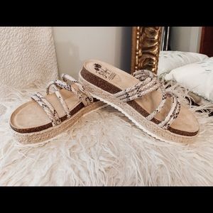 Jellypop snakeskin sandals